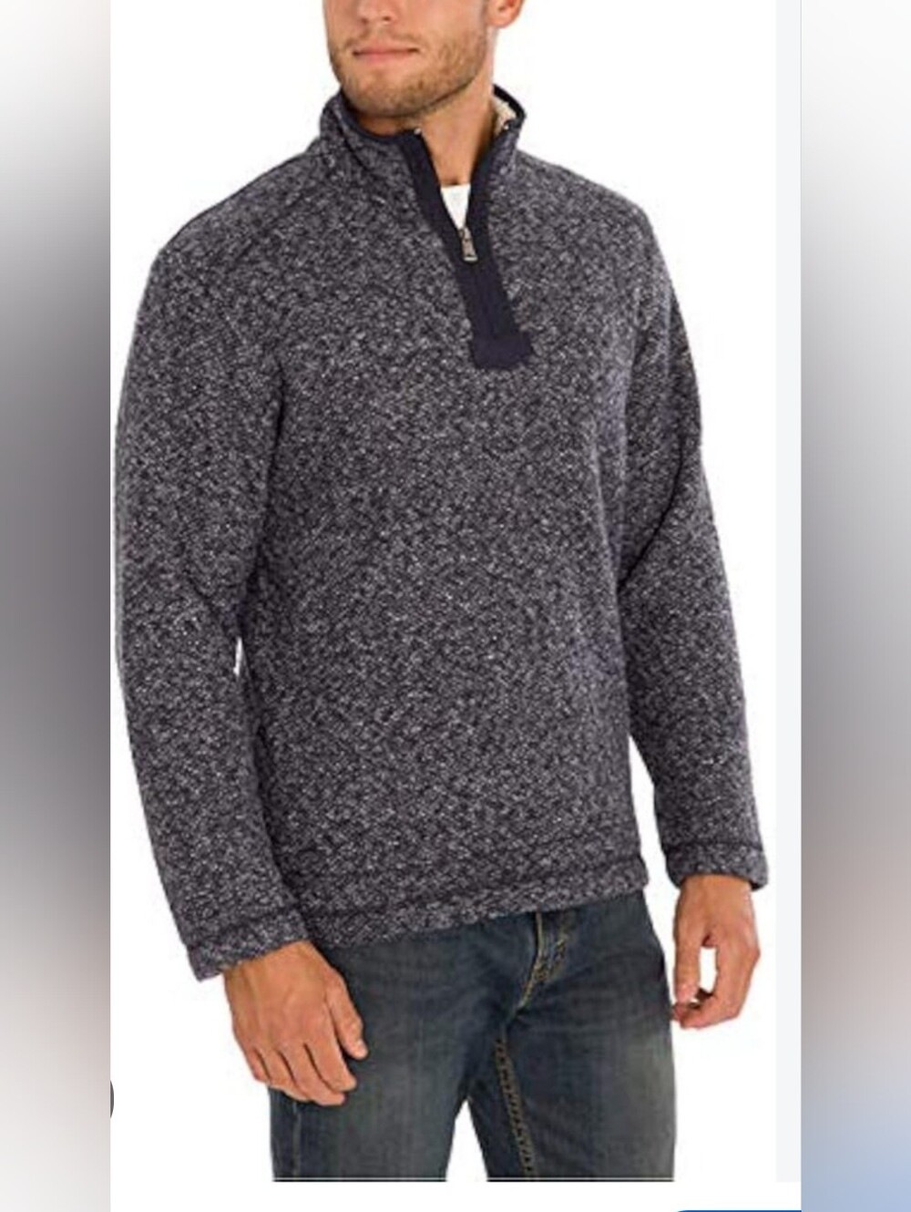 Orvis Men's Sherpa-Lined Quarter-Zip Fleece Pullover Size Medium